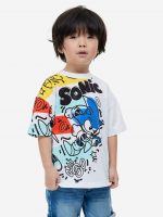 23G1-070 H&M Printed T-shirt - Áo thun bé trai