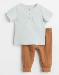 23G1-055 H&M 2-piece cotton set - 18-24 tháng