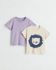 23G1-052 H&M 2-pack Jersey T-shirts - 2-4 tuổi