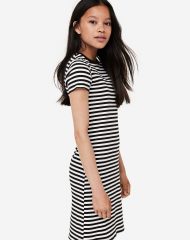 23G1-041 H&M Ribbed T-shirt dress - 11-12 tuổi