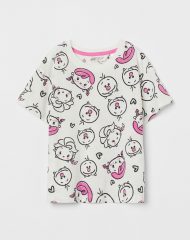 23G2-002 H&M Printed Oversized T-shirt - BÉ GÁI