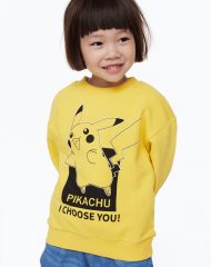 23G2-021 H&M Printed Sweatshirt - Áo thun bé trai