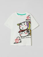 23G2-019 H&M Printed Oversized T-shirt - Áo thun bé trai