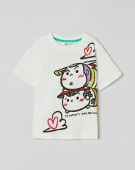 23G2-019 H&M Printed Oversized T-shirt - BÉ TRAI