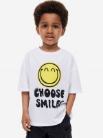 23G2-018 H&M Oversized Printed T-shirt - Áo thun bé trai