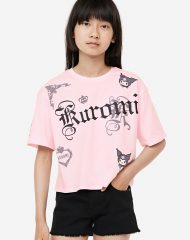 23G2-011 H&M Oversized Printed T-shirt - Từ 14 tuổi trở lên