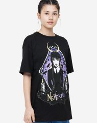 23G2-010 H&M Oversized Printed T-shirt - 13-14 tuổi