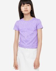 23G2-008 H&M Printed T-shirt - 13-14 tuổi