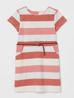 23G3-007 H&M Belted dress - Váy, đầm bé gái