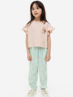 23G3-006 H&M 2-piece Top and Joggers Set - Đồ bộ cho bé gái