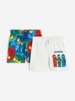 23G3-023 H&M 2-pack printed sweatshorts - Quần short, quần lửng bé trai