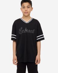 23S1-016 H&M Printed Mesh T-shirt - 12-14 tuổi