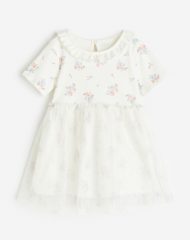23S2-003 H&M Tulle-skirt Jersey Dress - 2-4 tuổi