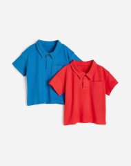 23S2-029 H&M 2-pack Piqué Polo Shirts - 18-24 tháng