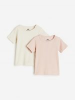 23S3-001 H&M 2-pack Ribbed T-shirts - 12-18 tháng