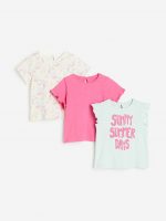 23S3-005 H&M 3-pack Cotton Tops - 18-24 tháng