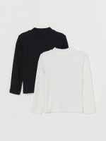 23S3-019 H&M 2-pack Turtleneck Tops - HÀNG GIẢM GIÁ