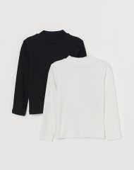 23S3-019 H&M 2-pack Turtleneck Tops - 6 tuổi