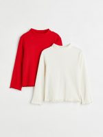 23S3-018 H&M 2-pack Turtleneck Tops - 4-6 tuổi