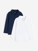 23S3-056 H&M 2-pack Cotton Jersey Polo Shirts - Áo thun bé trai