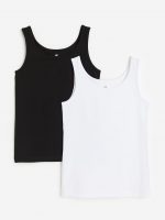 23S3-038 H&M 2-pack Tank Tops - Từ 14 tuổi trở lên