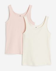 23S3-037 H&M 2-pack Tank Tops - 10-12 tuổi