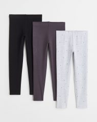 23S3-028 H&M 3-pack Jersey Leggings - Quần dài, quần Jean, legging bé gái