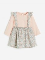 23S4-001 H&M 2-piece Cotton Set with Suspenders - 18-24 tháng