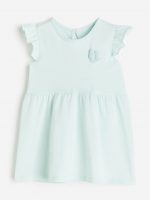 23S4-004 H&M Ruffle-trimmed Jersey Dress - Váy, đầm bé gái