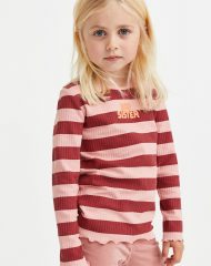 23S4-006 H&M Long-sleeved Printed Top - Áo thun bé gái