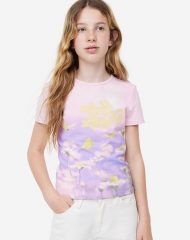 23S4-013 H&M Printed T-shirt - Áo thun bé gái