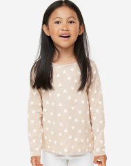 23O1-014 H&M Printed Jersey Top - 2-4 tuổi