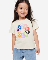 23O1-010 H&M Printed T-shirt - 2 tuổi