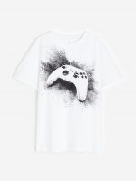 23O1-071 H&M Printed cotton T-shirt - Từ 14 tuổi trở lên