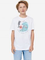 23O1-068 H&M Printed cotton T-shirt - 10-12 tuổi