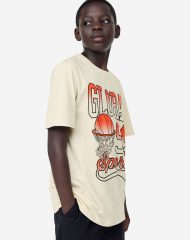 23O1-069 H&M Printed cotton T-shirt - 10-12 tuổi
