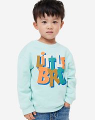 23O1-061 H&M Printed Sibling Sweatshirt - 5 tuổi