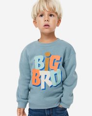 23O1-060 H&M Printed Sibling Sweatshirt - 2-4 tuổi