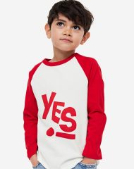 23O1-058 H&M Long-sleeved Raglan T-shirt - 2-4 tuổi