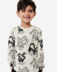 23O1-056 H&M Printed Jersey Shirt - Áo thun bé trai