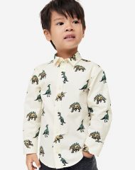 23O1-053 H&M Cotton Shirt - 8-10 tuổi