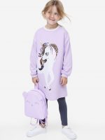 23O1-036 H&M Dress with Flip-sequin Motif - 8-10 tuổi