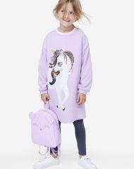 23O1-036 H&M Dress with Flip-sequin Motif - 8-10 tuổi