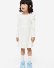 23O1-034 H&M Ribbed Jersey Dress - 4 tuổi