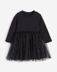 23O2-007 H&M Tulle-skirt Jersey Dress - Váy, đầm bé gái