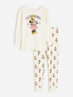 23O2-010 H&M Ribbed Cotton Pajamas - 12-18 tháng