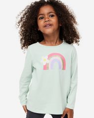 23O2-015 H&M Printed Jersey Top - 4 tuổi
