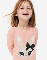 23O2-016 H&M Printed Jersey Top - 4 tuổi
