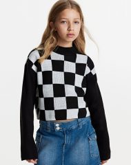 23O2-050 H&M Boxy Rib-knit Sweater - 13-14 tuổi