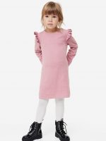 23O2-040 H&M Fine-knit Dress - Váy, đầm bé gái